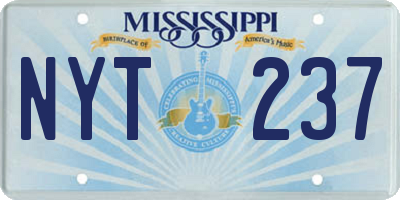 MS license plate NYT237