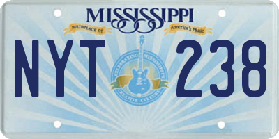MS license plate NYT238