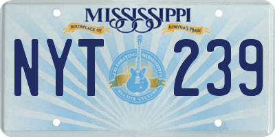 MS license plate NYT239