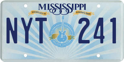 MS license plate NYT241