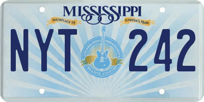 MS license plate NYT242