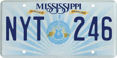 MS license plate NYT246