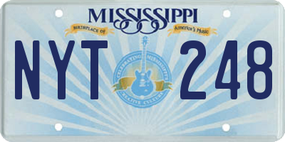MS license plate NYT248