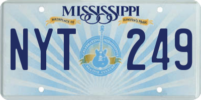MS license plate NYT249