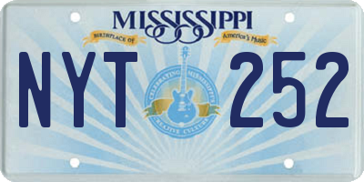 MS license plate NYT252