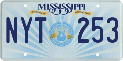 MS license plate NYT253