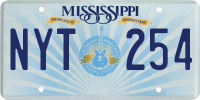 MS license plate NYT254