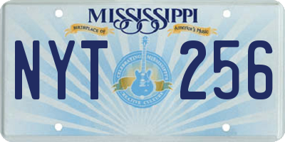 MS license plate NYT256