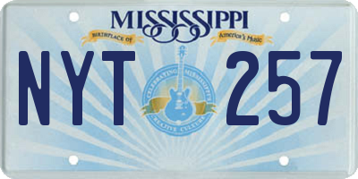 MS license plate NYT257