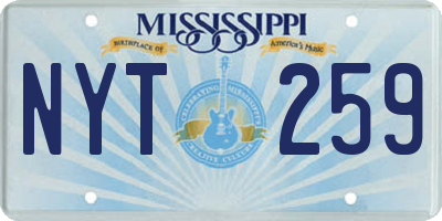 MS license plate NYT259