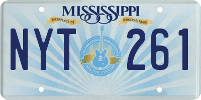 MS license plate NYT261