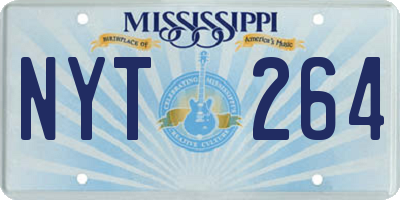 MS license plate NYT264