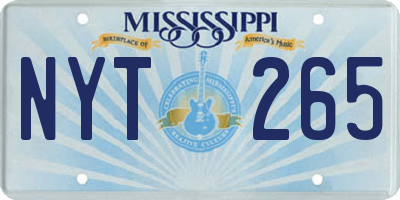 MS license plate NYT265