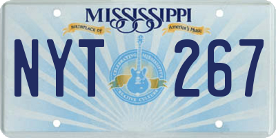 MS license plate NYT267