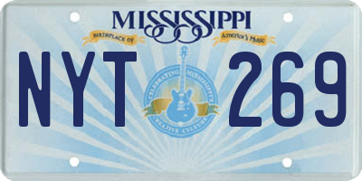 MS license plate NYT269