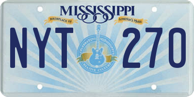 MS license plate NYT270