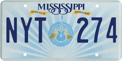 MS license plate NYT274