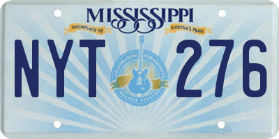 MS license plate NYT276