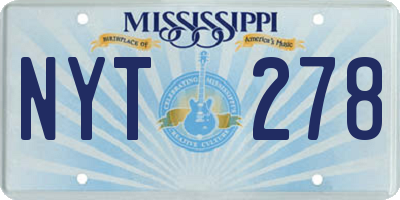 MS license plate NYT278