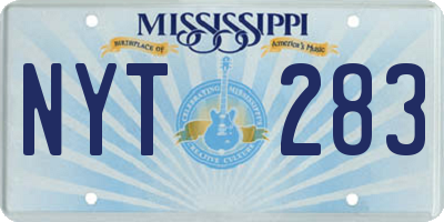 MS license plate NYT283
