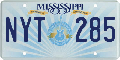 MS license plate NYT285