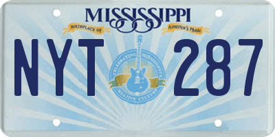 MS license plate NYT287