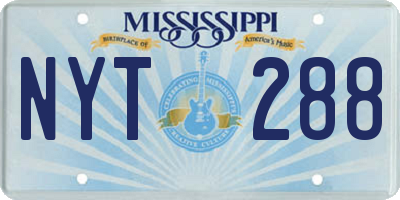 MS license plate NYT288