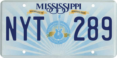 MS license plate NYT289