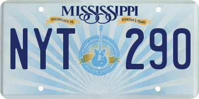 MS license plate NYT290