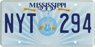 MS license plate NYT294