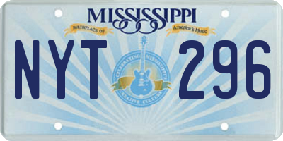 MS license plate NYT296