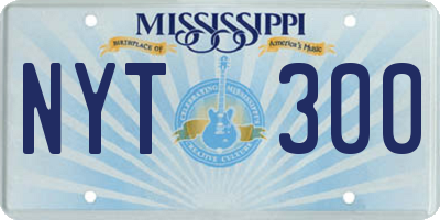 MS license plate NYT300