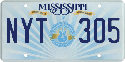 MS license plate NYT305