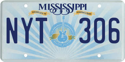 MS license plate NYT306