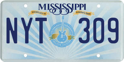 MS license plate NYT309