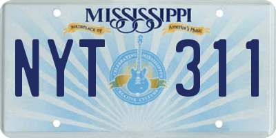 MS license plate NYT311