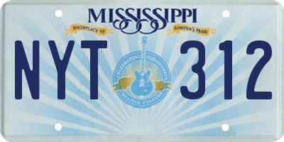 MS license plate NYT312