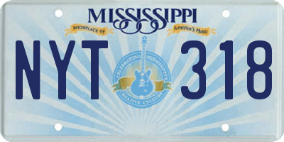 MS license plate NYT318