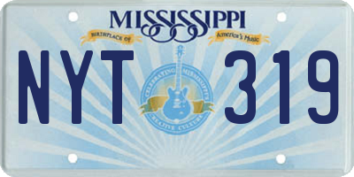 MS license plate NYT319