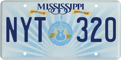 MS license plate NYT320