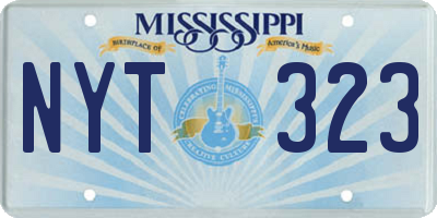MS license plate NYT323