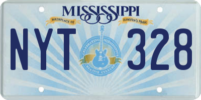 MS license plate NYT328
