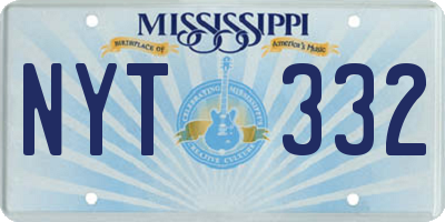 MS license plate NYT332