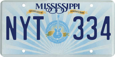 MS license plate NYT334