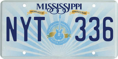 MS license plate NYT336