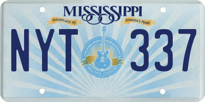 MS license plate NYT337