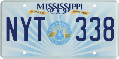 MS license plate NYT338