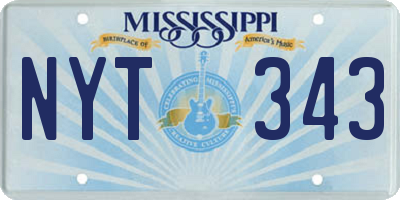 MS license plate NYT343