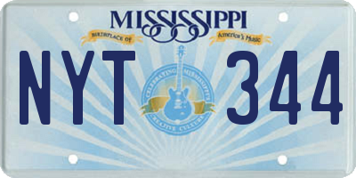 MS license plate NYT344