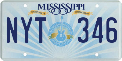 MS license plate NYT346